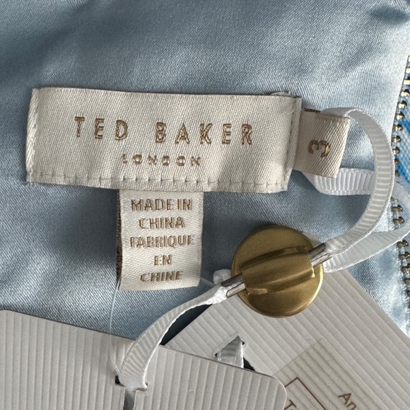 NWT Ted Baker Hailly Bardot Dress in Raspberry Ripple Size 3 US Size 8 - Picture 11 of 12